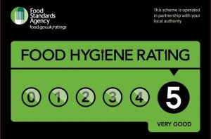 food hygiene Rating 5 Star